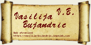 Vasilija Bujandrić vizit kartica